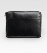 Sleek, streamlined protection for your laptop, whether it's within another case or under your arm, in rich pebble-textured faux leather.Top zipperOutside snap-close pocketNylon liningAbout 14W X 10½H X 1DPVCImported