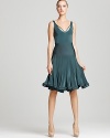 Zac Posen Dress - V Neck with Pleated Skirt