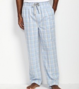 Big plaid adds a fresh new look to your everyday sleep-style. These light weight comfortable pants are perfect for around-the-house lounging.