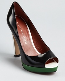 In soft, muted hues that conjure images of the hippest ballet in town, these color block pumps from MARC BY MARC JACOBS showcase neutral hues at their very best. In soft, muted hues that conjure images of the hippest ballet in town, these color block pumps from MARC BY MARC JACOBS showcase neutral hues at their very best.