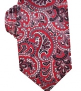 Bring paisley to the party for a good time in this Geoffrey Beene silk tie.