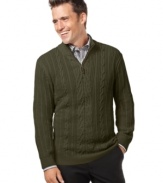 Infuse some texture in your look and layer up in this marled chunky quarter-zip sweater from Tasso Elba. (Clearance)