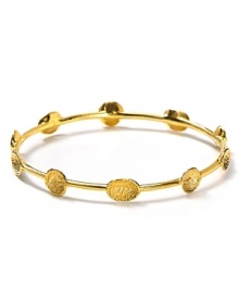 Perfect for stacking, Melinda Maria's solid bangle gives wrists a golden touch. Show your cuff love and wear this simple style with an eclectic armful.