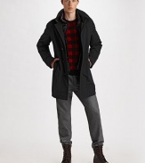 The classic trouser fit with a more casual edge, tailored in soft wool with contrast piping detail at the pockets and waist. Double pleats at right waist Side slash, back flap pockets Inseam, about 33 Wool Dry clean Imported 
