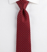 An incredibly handsome Italian silk design is adorned with tiny dots allover.SilkDry cleanMade in Italy