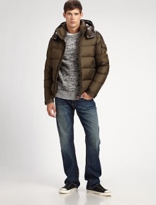 The classic parka with double-quilted matte construction. A slick, laque-finished hood and lightweight down fill ensures that the cold stays out and the warmth stays in. Zip front Drawstring hood Applied logo detail Sleeve flap, side zip pockets Natural down fill About 27 from shoulder to hem Polyester Dry clean Imported The classic parka with double-quilted matte construction. A slick, laque-finished hood and lightweight down fill ensures that the cold stays out and the warmth stays in. Zip front Drawstring hood Applied logo detail Sleeve flap, side zip pockets Natural down fill About 27 from shoulder to hem Polyester Dry clean Imported