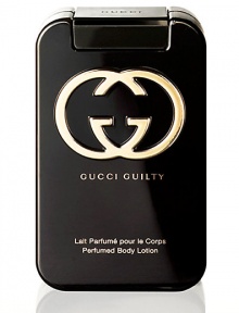 Gucci Guilty is about breaking social conventions and the feeling that you can attain whatever you want. Push your personal boundaries and experience the thrill of the forbidden, so you feel free and invincible.A daring oriental floral with mandarin and pink pepper top notes leading to a heart of peach, lilac and geranium reveals a base of ambery notes and patachouli. Moisturize your skin with Gucci Guilty body lotion and awaken your sense. 6.7 oz. Gucci Guilty is about breaking social conventions and the feeling that you can attain whatever you want. Push your personal boundaries and experience the thrill of the forbidden, so you feel free and invincible.A daring oriental floral with mandarin and pink pepper top notes leading to a heart of peach, lilac and geranium reveals a base of ambery notes and patachouli. Moisturize your skin with Gucci Guilty body lotion and awaken your sense. 6.7 oz.