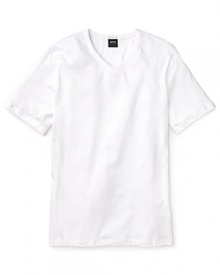 There's no such thing as too many: a trio of white cotton V neck tees keep you covered. By BOSS Black. There's no such thing as too many: a trio of white cotton V neck tees keep you covered. By BOSS Black.