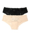 A fun, flirty hipster with soft mesh body, lace trim and lace overlay.