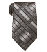 Go bold. This plaid tie from Alfani is an instant focal point in a wardrobe of solids.