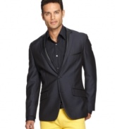 Sharpen your style with this sleek slim-fitting blazer from INC International Concepts.