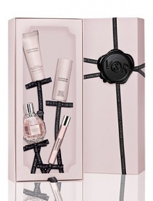 Opulent and full-bodied, Viktor & Rolf Flowerbomb is a floral explosion, a profusion of flowers that has the power to make everything more positive. Magically evocative notes will immediately awaken your deepest senses, giving you the impression of living life in your own secret garden away from hard reality. The decadence of Flowerbomb blooms in a beautiful flower box polished with signature Viktor & Rolf bowties on each stem. Gift set includes: 1.7 oz. Eau de Parfum Spray, 0.34 oz. Opulent and full-bodied, Viktor & Rolf Flowerbomb is a floral explosion, a profusion of flowers that has the power to make everything more positive. Magically evocative notes will immediately awaken your deepest senses, giving you the impression of living life in your own secret garden away from hard reality. The decadence of Flowerbomb blooms in a beautiful flower box polished with signature Viktor & Rolf bowties on each stem. Gift set includes: 1.7 oz. Eau de Parfum Spray, 0.34 oz.