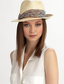 A beaded, sequined band elevates this chic, casual style.90% hemp/10% cottonRuched, sequined bandBrim, about 2¼Hand washMade in USA of imported fabric A beaded, sequined band elevates this chic, casual style.90% hemp/10% cottonRuched, sequined bandBrim, about 2¼Hand washMade in USA of imported fabric