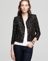 Metallic threads infuse glamour into Alice + Olivia's ladylike blazer, finished with gilded gold-tone buttons.