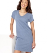 Comfort knows no bounds with this super-soft and easy-to-wear Jockey basic sleepshirt.