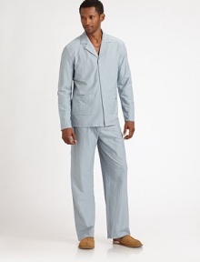 The standard by which all others are judged in an easy cotton knit with seersucker-style stripes and patch pockets at the waist. ButtonfrontWaist patch pocketsInseam, about 31CottonMachine washImported The standard by which all others are judged in an easy cotton knit with seersucker-style stripes and patch pockets at the waist. ButtonfrontWaist patch pocketsInseam, about 31CottonMachine washImported