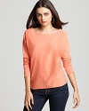 Spring beckons and this Vince top answers its call with easy off-duty style--think dolman sleeves and exposed seams for a new-season update to your weekend collection.