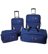 You'll be flying to your next destination when you pick up and go with this ultra lightweight set by your side. Made to pack you up and not weigh you down, each piece is built light but built right with reinforced corners to protect against corners, curbs and more & multiple interior and exterior pockets for the utmost in organization. 10-year warranty.