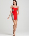 This Rebecca Minkoff color block dress features a sweetheart neckline on a bustier bodice for true femininity. Perfect for your warm-weather getaway and into the spring, this sleek silhouette is chic must-have.