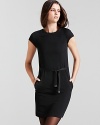 A classic little black dress done the Burberry way--sophisticated, polished, and utterly timeless.