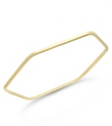 Geometric glamour. Style takes shape for Studio Silver with its hexagon bangle bracelet, set in 18k gold over sterling silver for a lustrous effect. Approximate diameter: 3 inches.