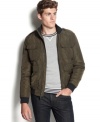 Add this military-inspired jacket as a new recruit for your fall jacket arsenal from Kenneth Cole Reaction.