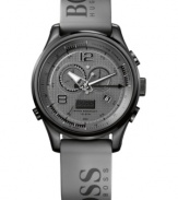 With a yachting timer and regatta-inspired accents, this Hugo Boss chronograph watch is perfect for those whose hearts belong to the sea.
