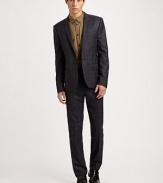 A new standard in dressing is cut with slim, modern lines in premier wool. Pair it with the Donnie Suiting Pants, chinos or even jeans. Two-button closureChest welt, waist flap pocketsRear double flapsFully linedWoolDry cleanImported