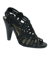 For the cabana or the dance floor, Rampage's Ibera sandals will help you glide through with grace. With a stacked heel and dramatic braided straps.