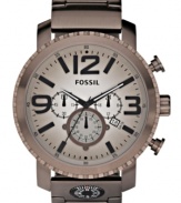 Send your style in a new direction with this chronograph Gage collection timepiece with an added compass from Fossil.