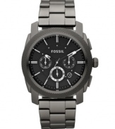 Create an air of mystery with this smoky watch by Fossil.