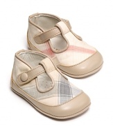 Pretty t-strap ballet flats in Burberry's signature check print.