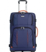 Book it with a lightweight streamlined suitcase that optimizes comfort with ergonomic soft grip handles, maximizes storage with an expanding zippered lid and stays stylish with a bright fully-lined interior. Limited lifetime warranty.