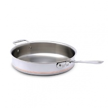 The copper core at the center of this piece guarantees maximum and even heat conductivity while the stick-resistant stainless steel cooking surface is a joy to use. The copper core at the center of this piece guarantees maximum and even heat conductivity while the stick-resistant stainless steel cooking surface is a joy to use.