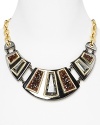 Bolder is better. Bring statement style to your outfits with this striking bib necklace from Carolee Lux, crafted in gold plate and accented by a collar of drusy gemstones.