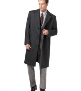Distinguish your seasonal style with this sophisticated overcoat from London Fog.