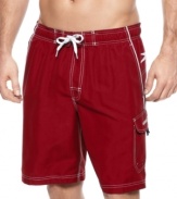 Out to sea. That's exactly where you'll want to be when you're in these comfy swim trunks from Speedo.