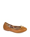 Sam Edelman has packed a sleek dose of style into refined ballet flats; gold logo accents lend them extra luxe.