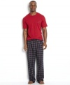 Get set to lounge in style with this shirt and pajama pants combo from Nautica.