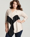 DKNYC Plus Size Color Block Cozy Cardigan