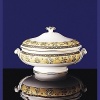 Spice up your entertaining with a pattern as captivating and colorful as the country that is its namesake. Bone china.