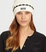 EXCLUSIVELY AT SAKS. Logo embroidery and contrast scalloped trim make this stylish, crocheted topper a chilly-weather must-have.Wool/rayon/nylon/cashmerePull-on styleDry cleanMade in Italy