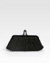 Buttery-smooth calfskin defines this demure bag finished with a signature frame top.Snap top closure One inside open pocket Fully lined 9½W X 5½H X 3D Made in Italy