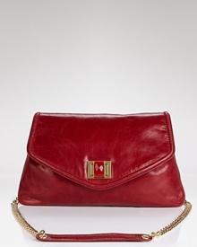 A slim profile and chain strap make Badgley Mischka's leather shoulder bag a modern girl's must-have. On days that don't stop at sunset, carry this bag to transition to evening with elegance. A slim profile and chain strap make Badgley Mischka's leather shoulder bag a modern girl's must-have. On days that don't stop at sunset, carry this bag to transition to evening with elegance.