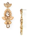 Vaguely vintage crystal danglers from Lydell NYC add a air of elegance to everyday dressing.