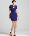 Chic details lend this stretch French Connection dress the perfect hint of femininity for an alluring office look.