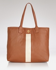 A luxurious yet cool carryall in softly pebbled leather from Tory Burch - it's the haul-it-all-and-go tote you'll reach for daily. A luxurious yet cool carryall in softly pebbled leather from Tory Burch - it's the haul-it-all-and-go tote you'll reach for daily.