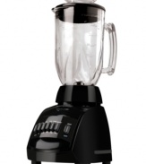 Crushing all expectations, this Black & Decker blender utilizes 650W of peak power to effortlessly handle blending, pureeing, ice crushing and more. With 12 speeds to choose from, plus a pulse feature, you'll never be left powerless. One-year warranty. Model BLC10650.