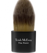 Trish McEvoy developed The Point because so many women only need foundation or concealer on small areas of their face. This tiny, handless brush gives you the maximum control while the unique tapered design of The Point's bristles beautifully stipples your concealer, foundation or powder precisely where you need it. The Point is the latest addition to Trish's iconic collection of brushes that place the power of professional quality makeup applications at your fingertips. 