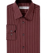 During the week or on the weekend, this slim-fit striped dress shirt from Marc New York will fit right into any situation.